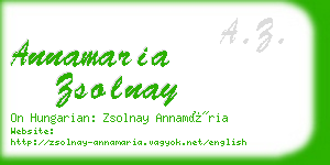 annamaria zsolnay business card